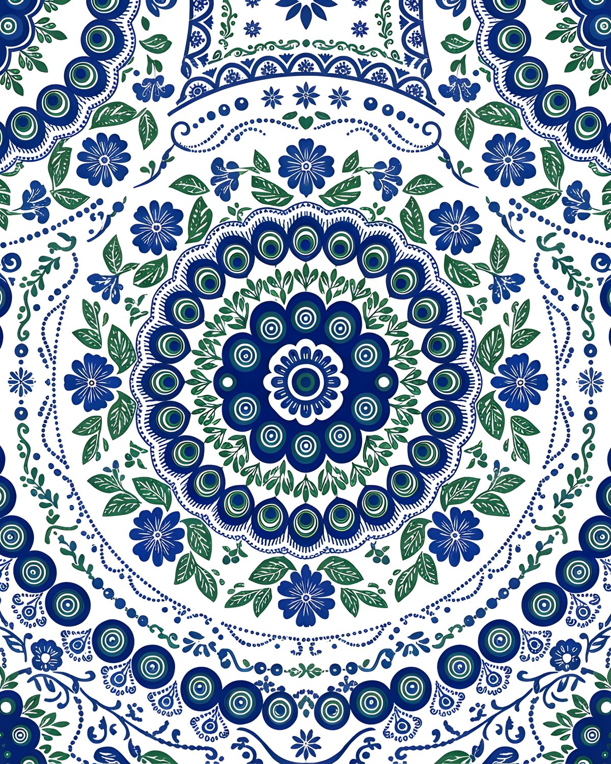 KOBALTKA cobalt folk mandala