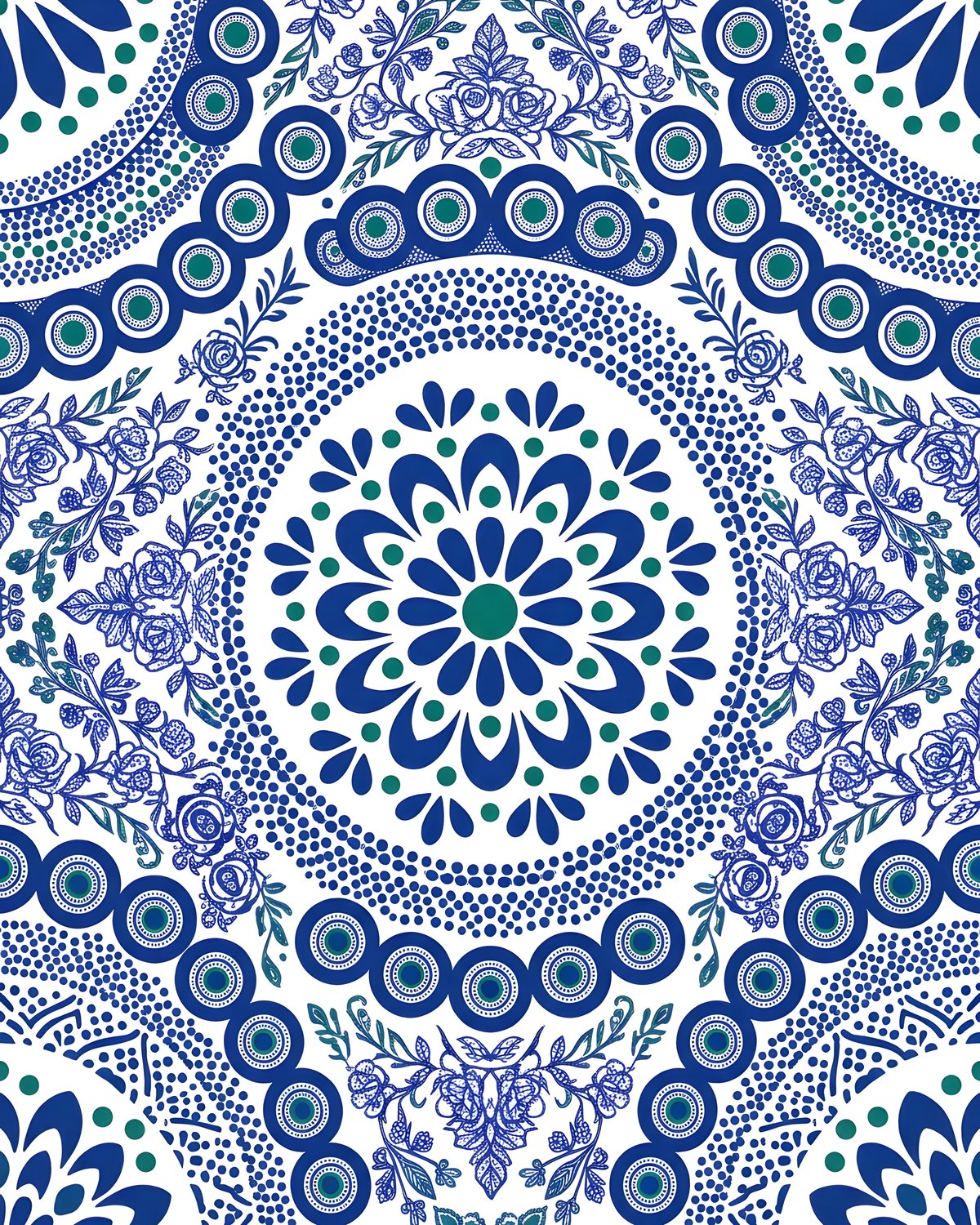 KOBALTKA cobalt folk pattern