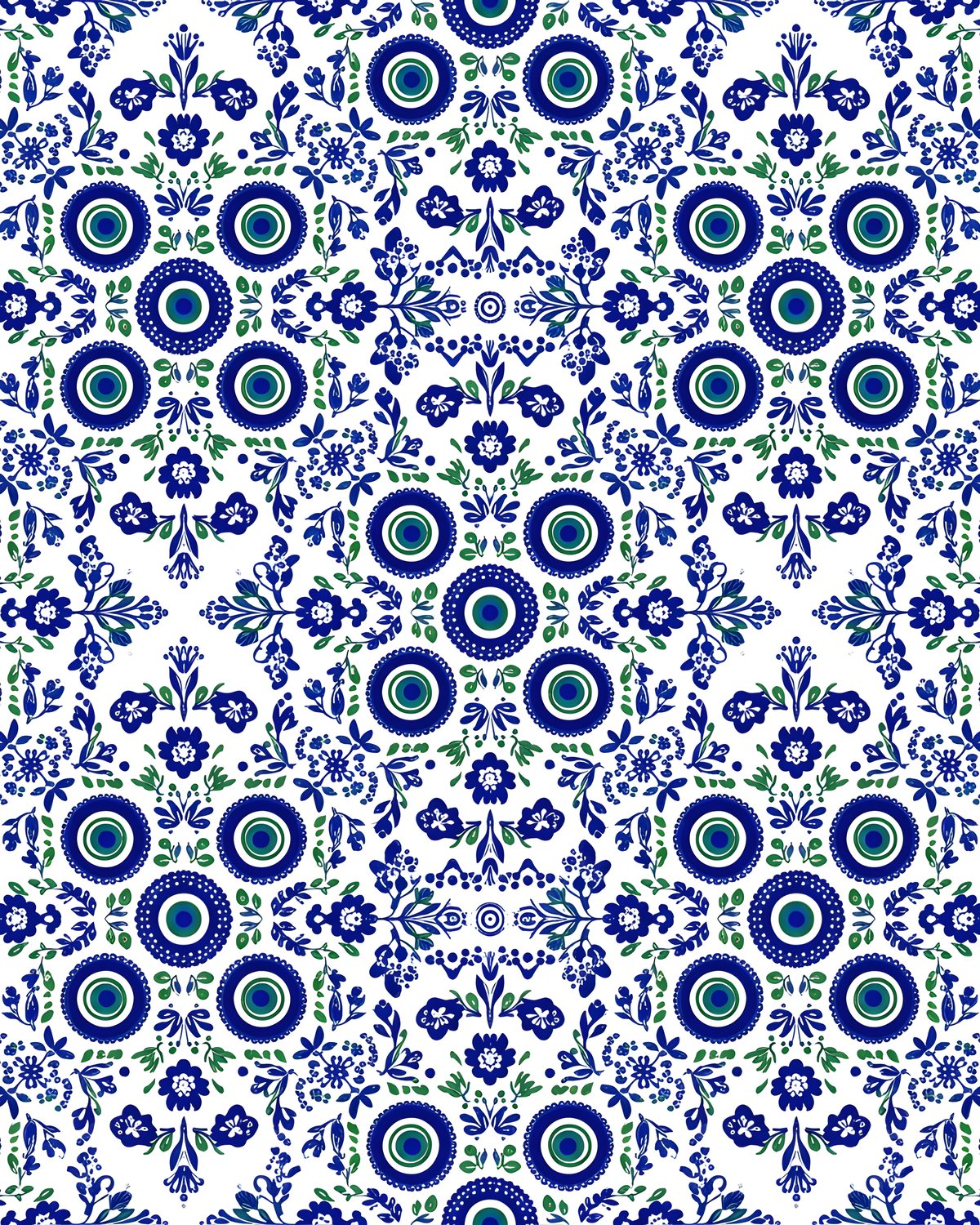 KOBALTKA cobalt folk pattern