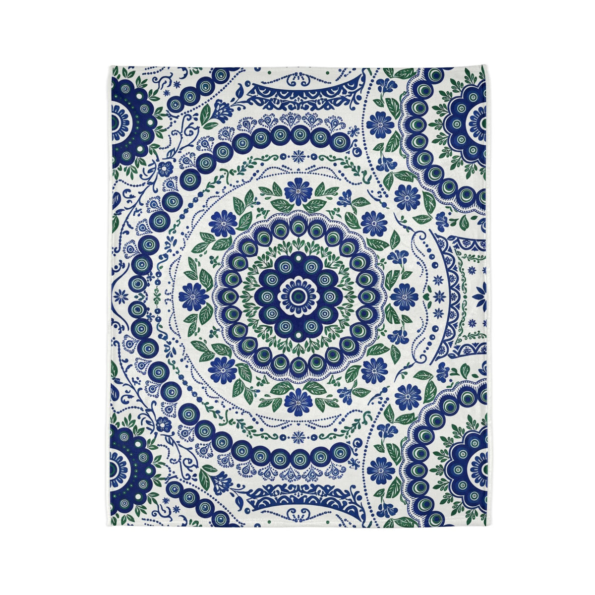 Cobalt folk fleece blanket (6)