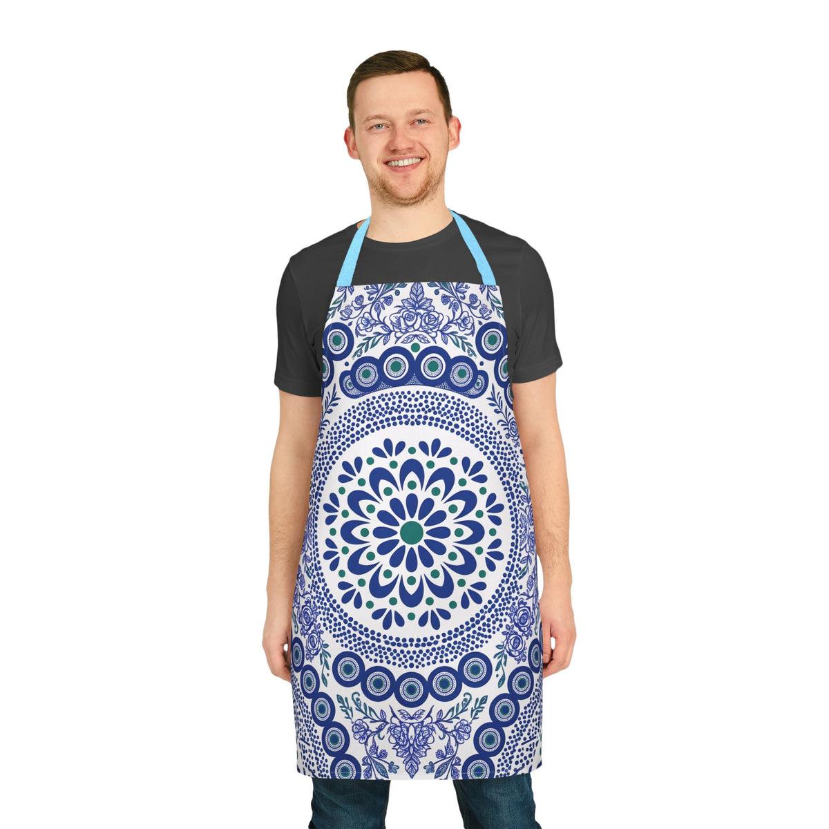 Cobalt folk kitchen apron (7)