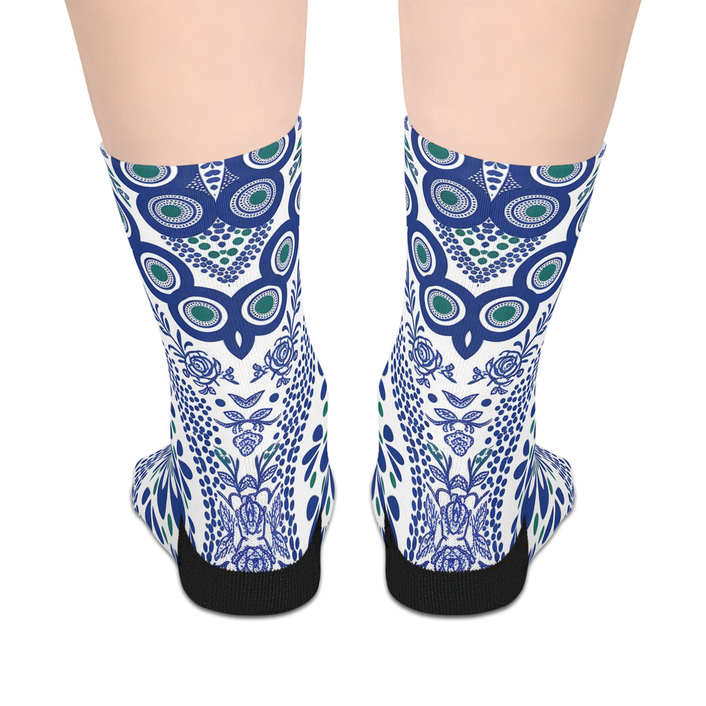 Cobalt folk crew socks (2)