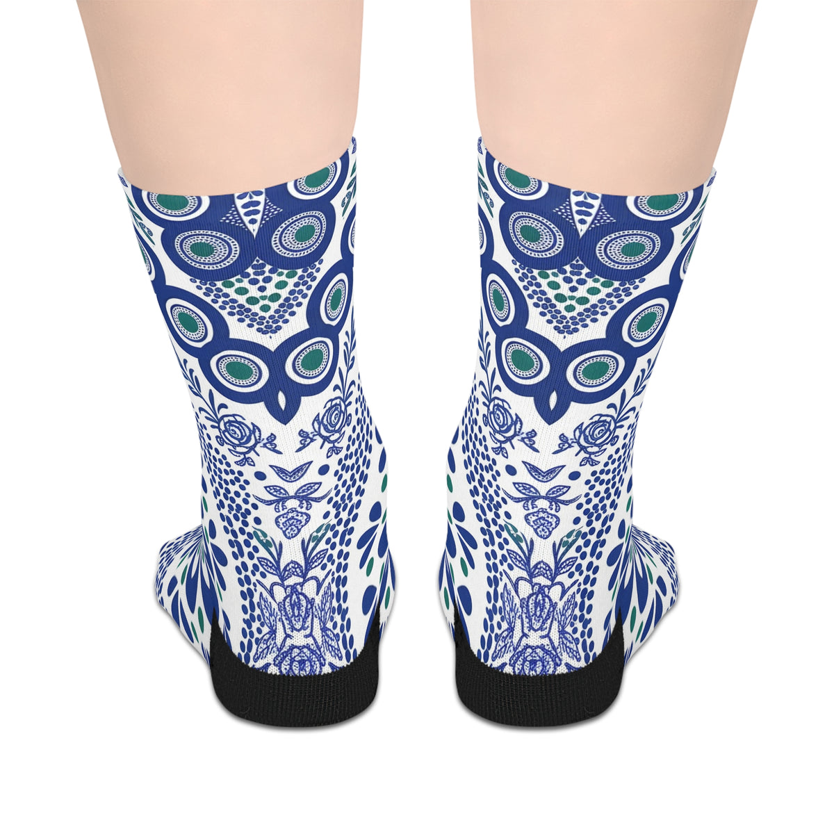 Cobalt folk crew socks (2)