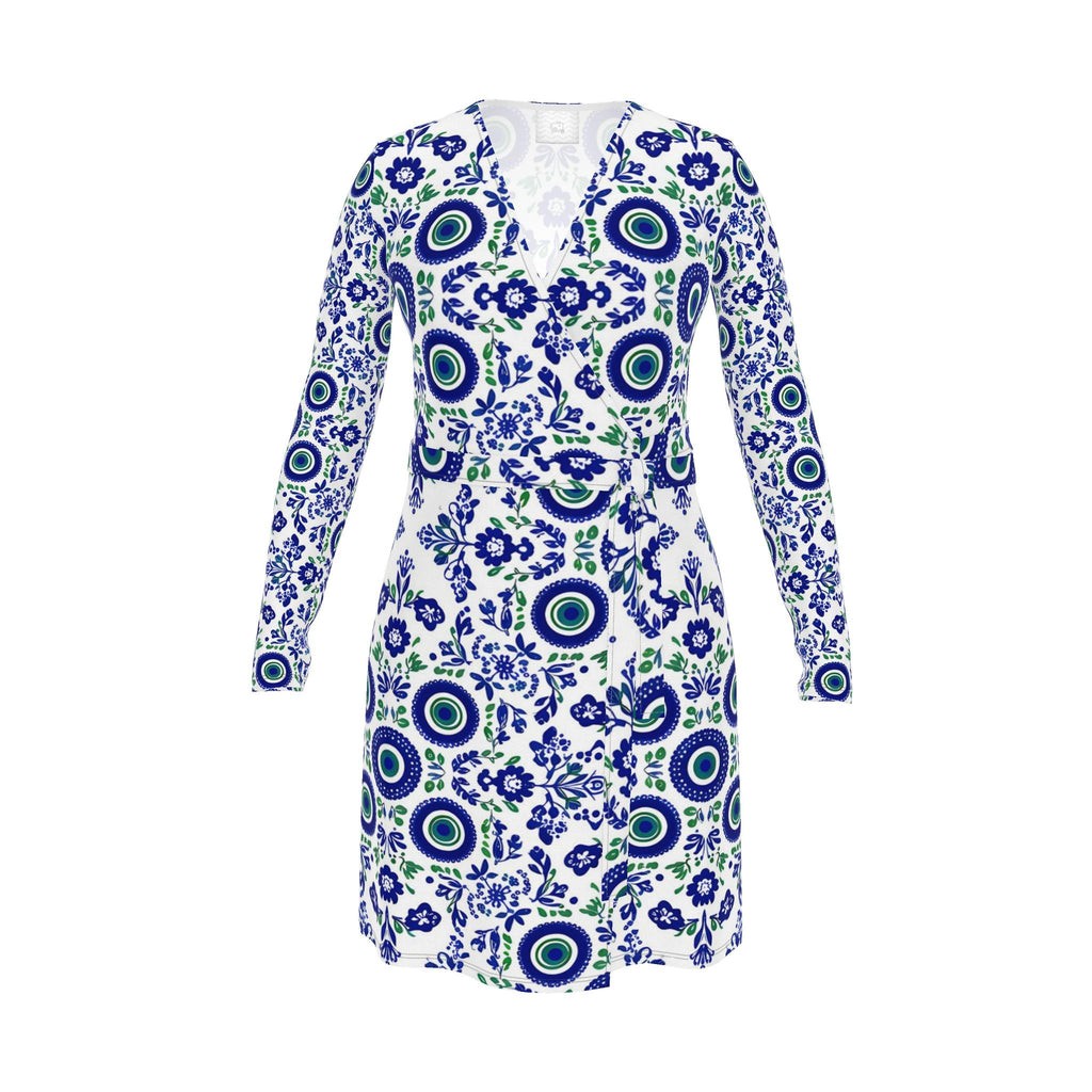 Garden folk wrap dress