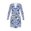 Garden folk wrap dress