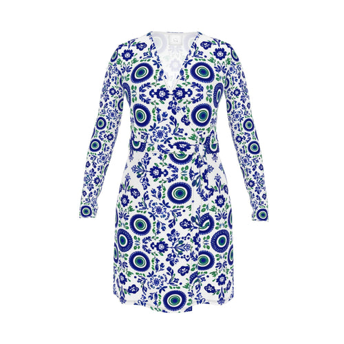 Garden folk wrap dress