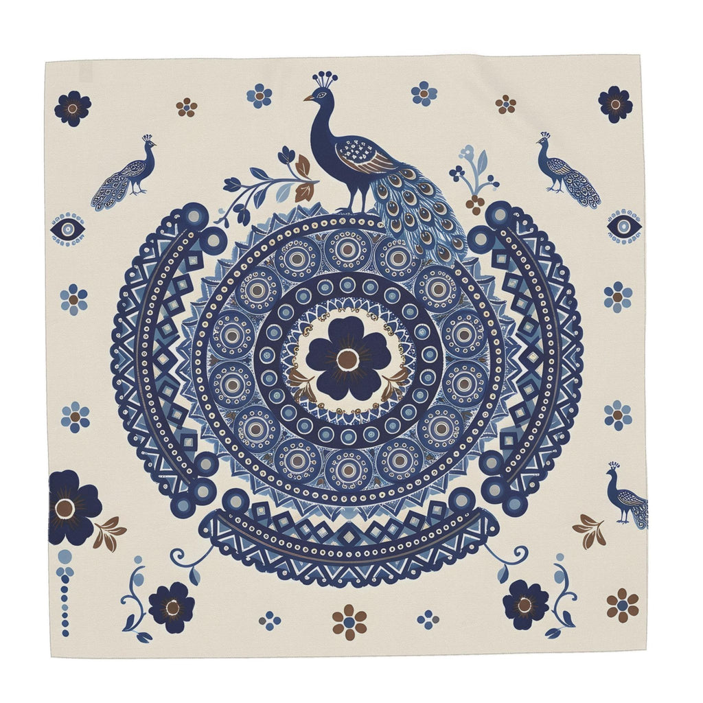 Peacock silk scarf