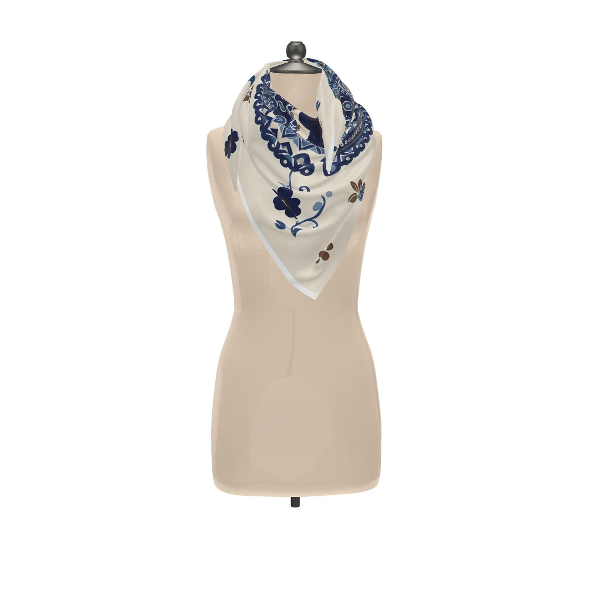 Peacock silk scarf (2)