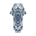 Mandala silk kaftan
