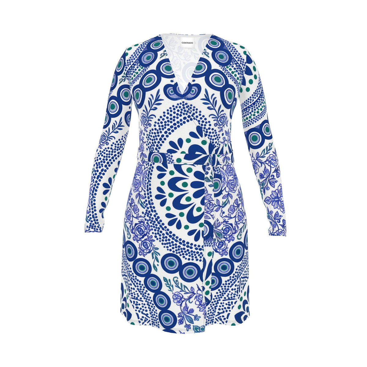 Medallion wrap dress