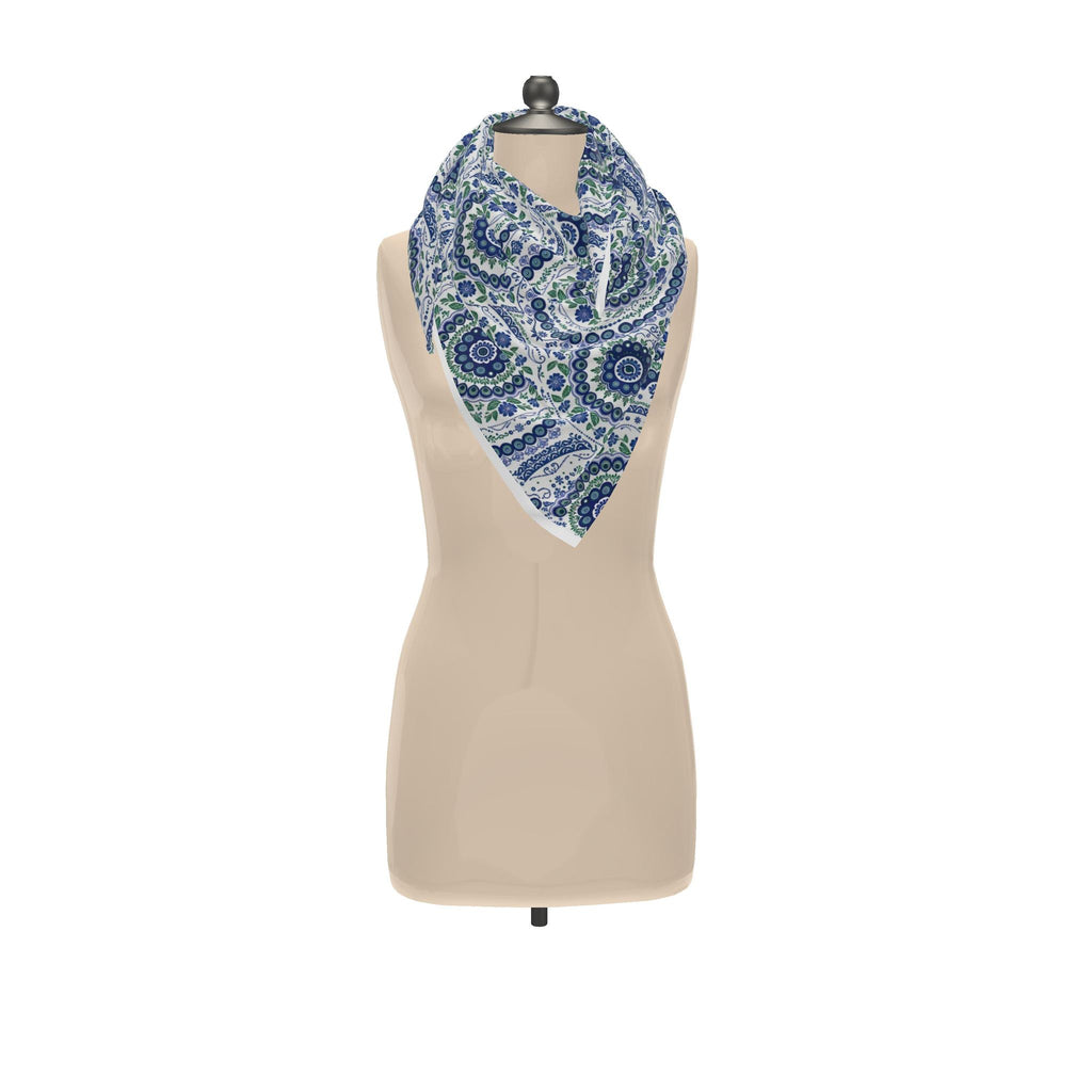 Mandala silk scarf (2)
