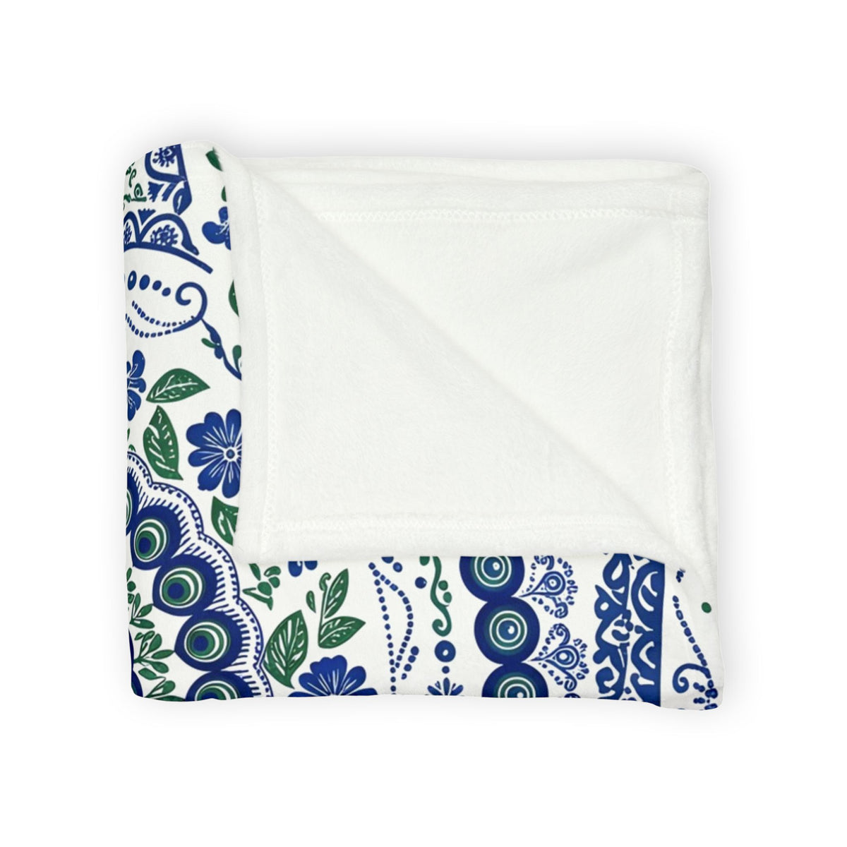 Cobalt folk fleece blanket (4)