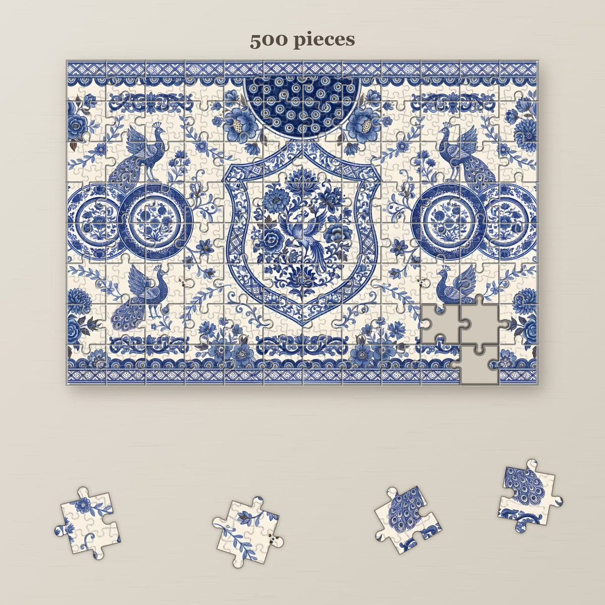 Heritage jigsaw puzzle, 500 pieces, partly assembled